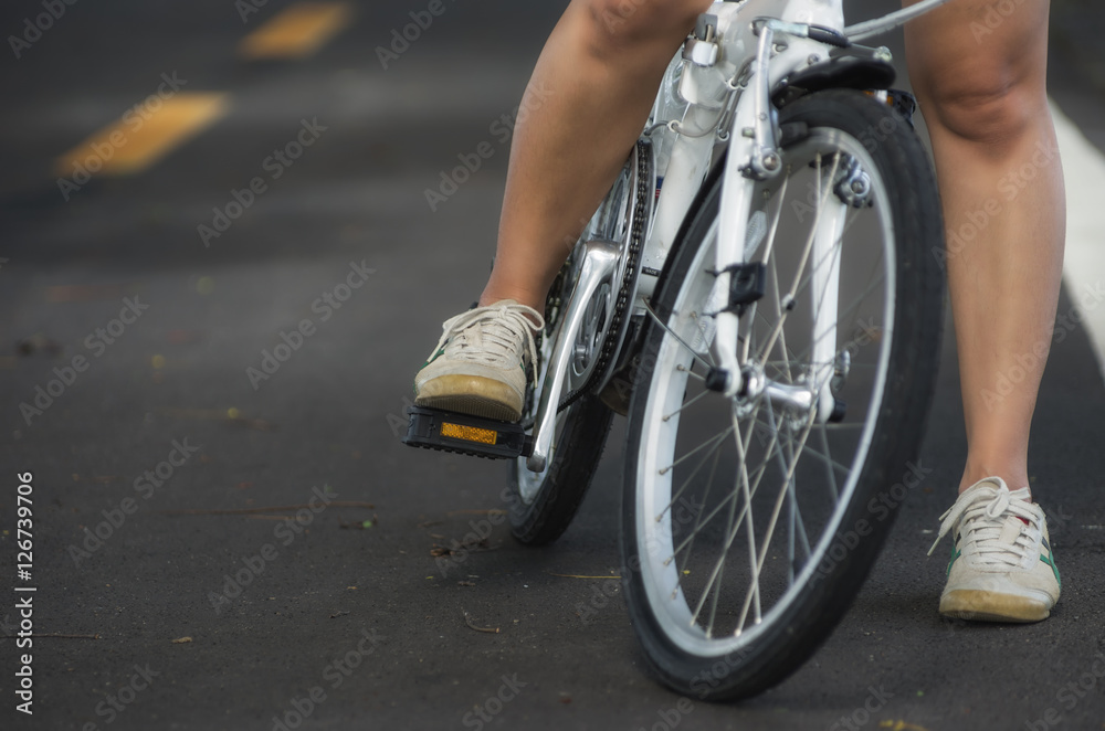 Naklejka premium Women cyclists
