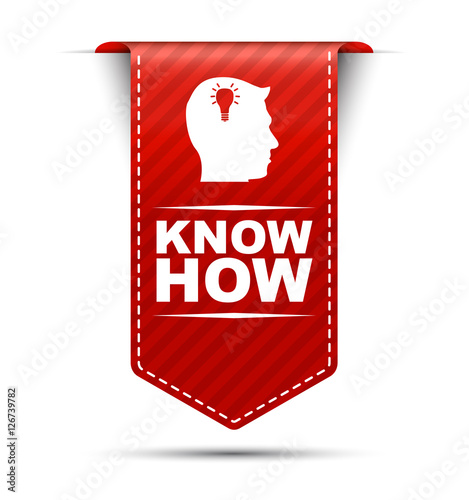 know how, red vector know how, banner know how