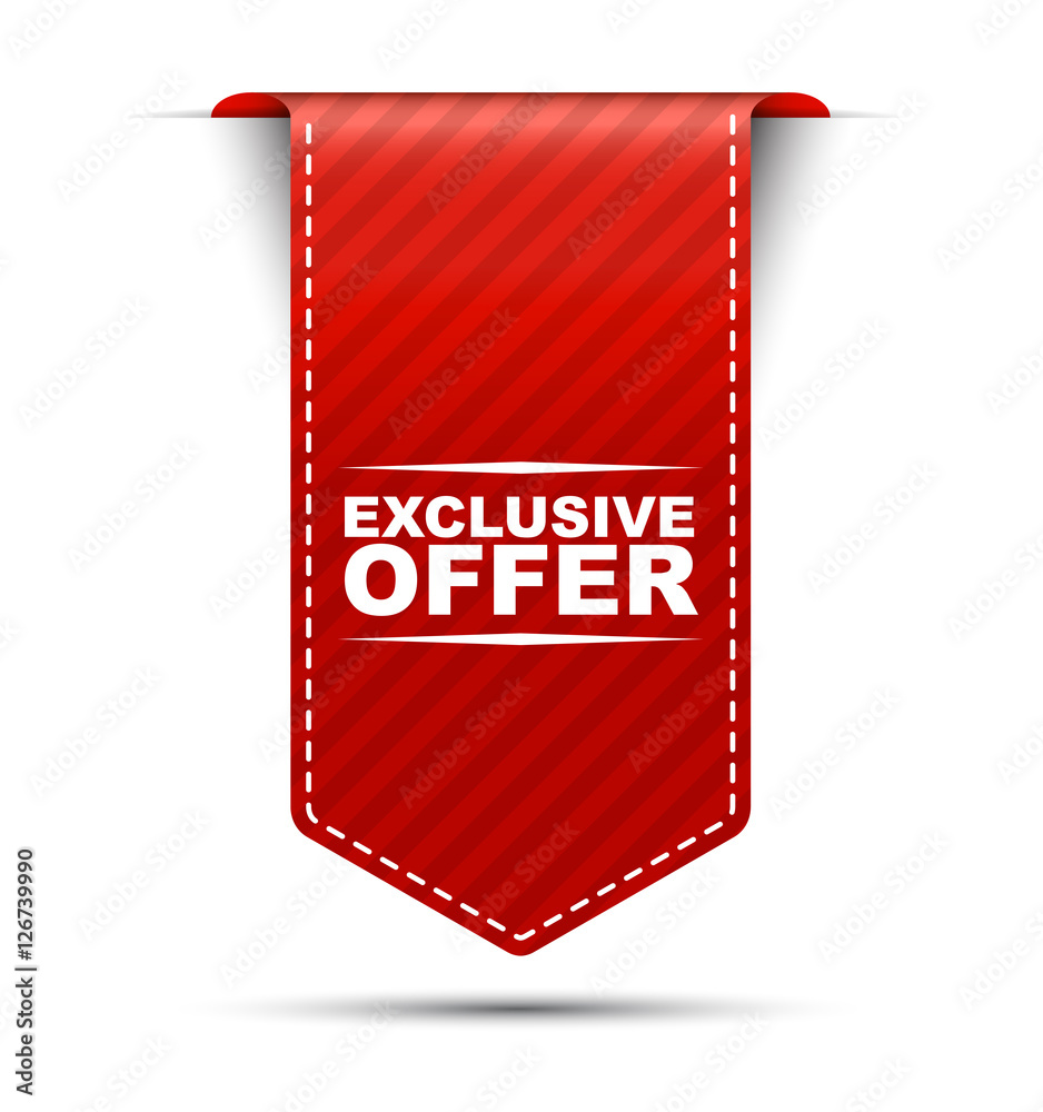 Fototapeta premium exclusive offer, red vector exclusive offer, banner exclusive offer