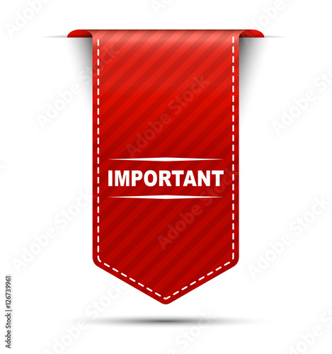 important, red vector important, banner important
