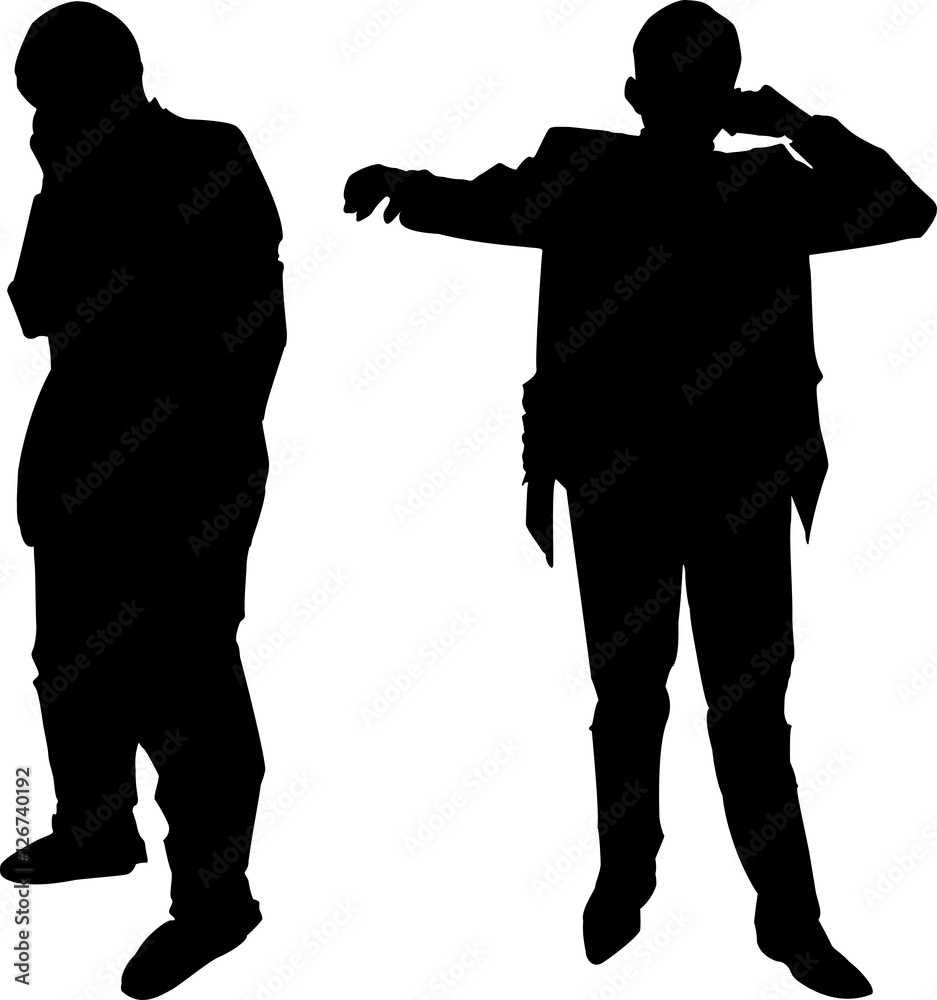 電話する営業マンのシルエット Stock ベクター Adobe Stock