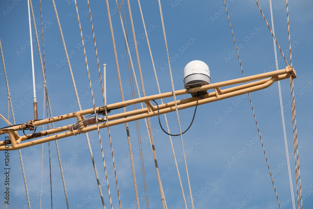 Mast Rope Vintage sailing ship mast ropes and tackle, Tall ship rigging mast ...