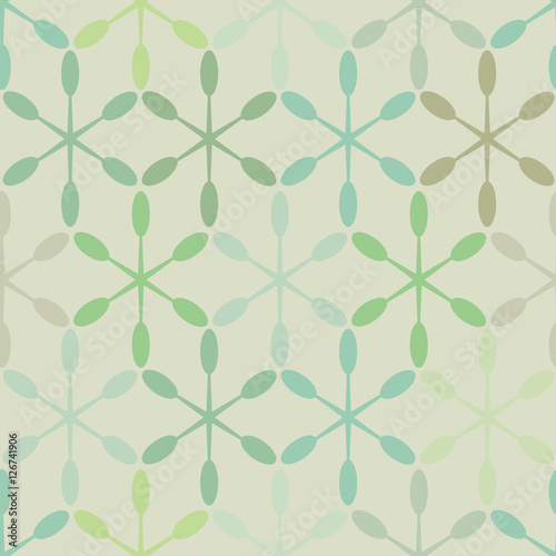 Abstract seamless pattern shades of green. Vector vintage pattern.