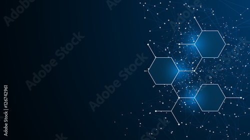 abstract vector science concept background polygonal geometric design pattern