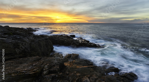 Dramatic sunset in Brittany