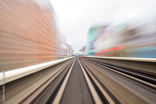Speed motion in urban highway road tunnel © RobbinLee