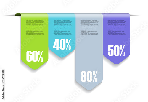 four step vector vertical banner ingofraphic template