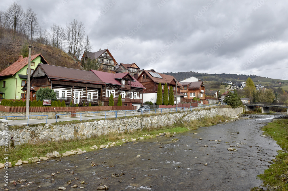 Naklejka premium Szczawnica - Rzeka Dunajec
