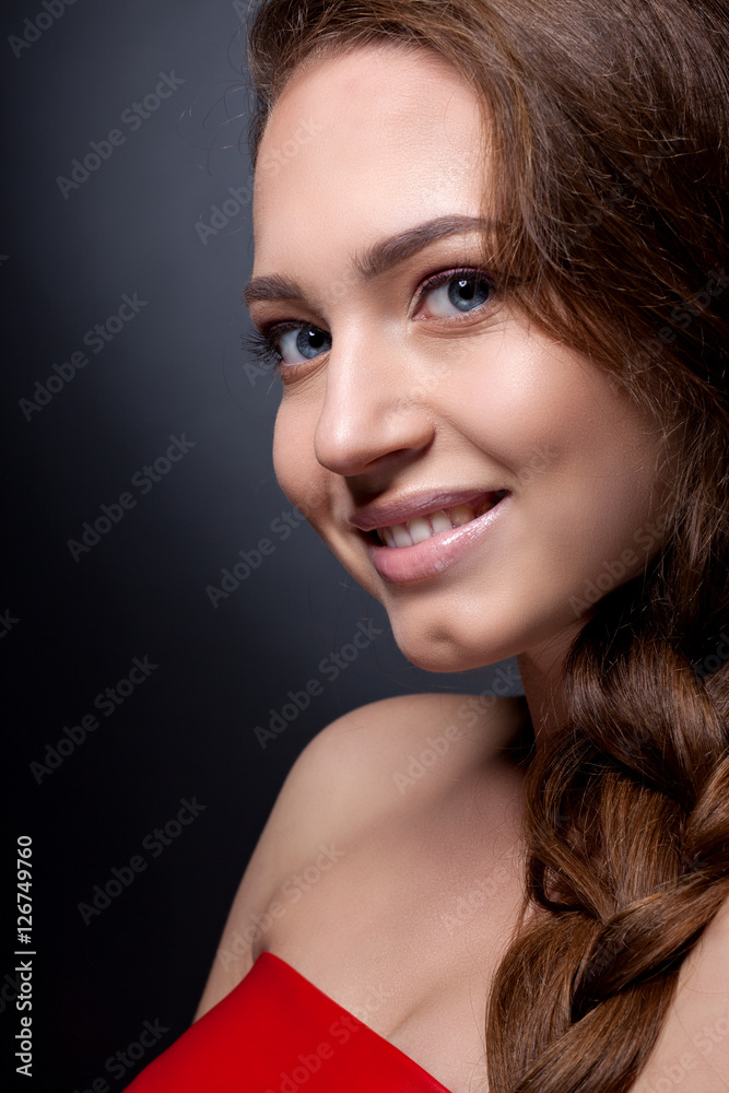 Portrait of a beautiful girl with expressive eyes. Portrait of a beautiful girl with expressive eyes.