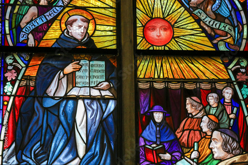 Saint Thomas Aquinas - Stained Glass photo