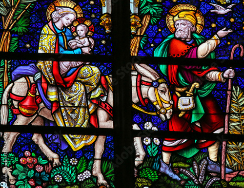 Flight to Egypt - Stained Glass