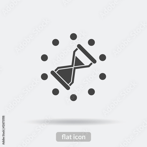 Time loading icon, Black vector is type EPS10