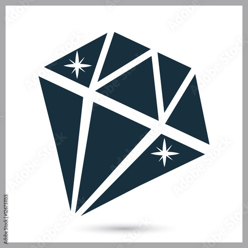 Gemstone icon. Simple design for web and mobile