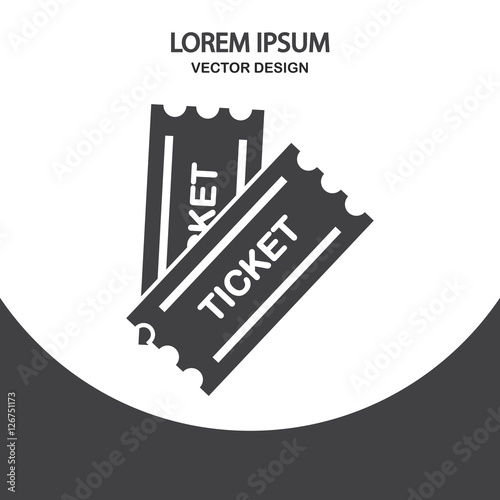 Cinema tickets icon. Simple design for web and mobile