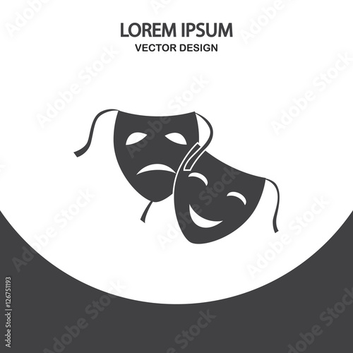 Movie genre masks icon. Simple design for web and mobile