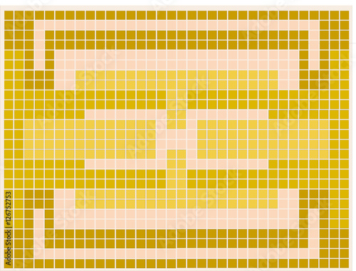 Mosaico de quadrados em tom marrom