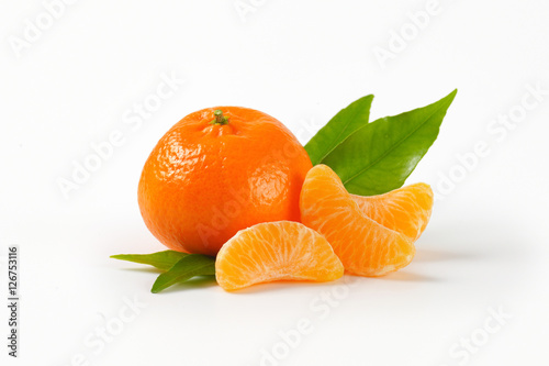 tangerine with separated segments