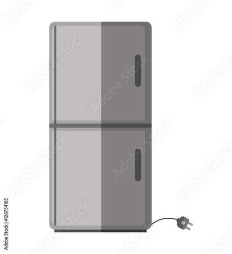 Fridge machine icon. House appliances supplies and electronic theme. Isolated design. Vector illustration