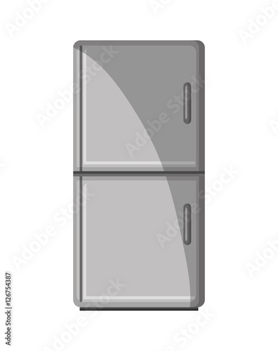 Fridge machine icon. House appliances supplies and electronic theme. Isolated design. Vector illustration