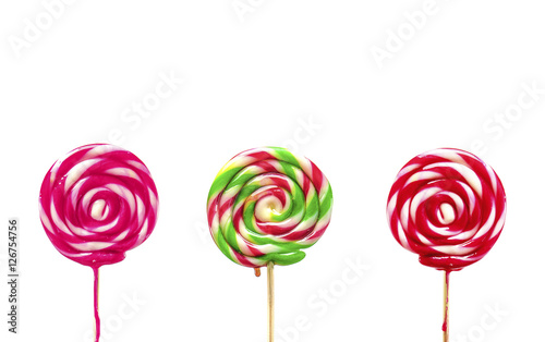 Candy sticks isolated on white background