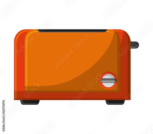 Toaster machine icon. House appliances supplies and electronic theme. Isolated design. Vector illustration
