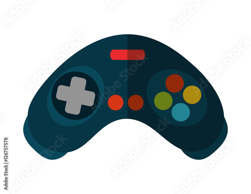 Videogame control icon. Game play leisure gaming and controller theme. Isolated design. Vector illustration