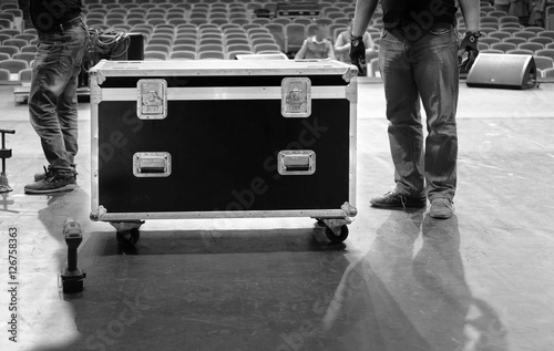 Road case on stage photo