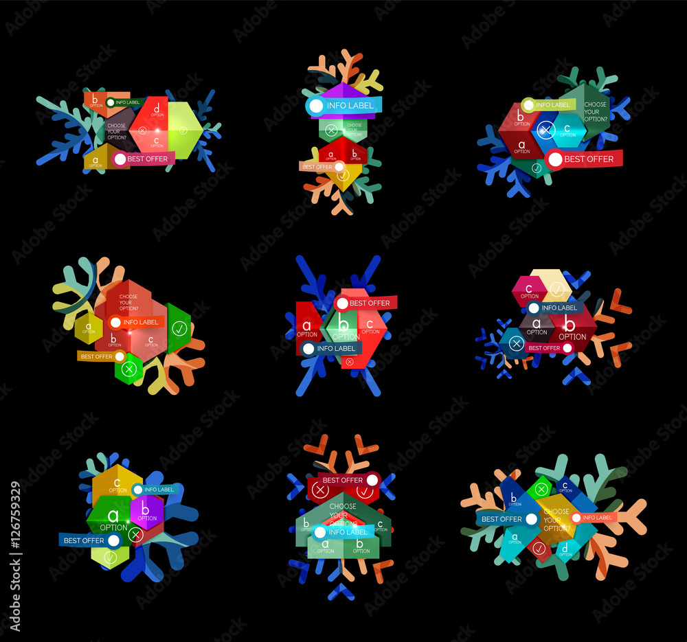 Christmas infographic business templates Stock Vector | Adobe Stock