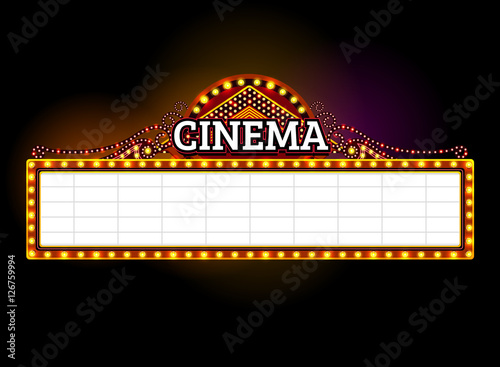theater sign,cinema sign,light sign,frame light
