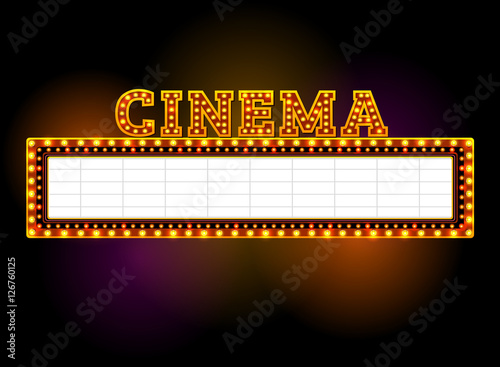 theater sign,cinema sign,light sign,frame light