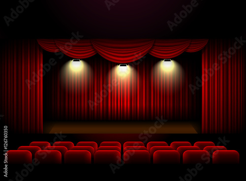 theater stage curtain background
