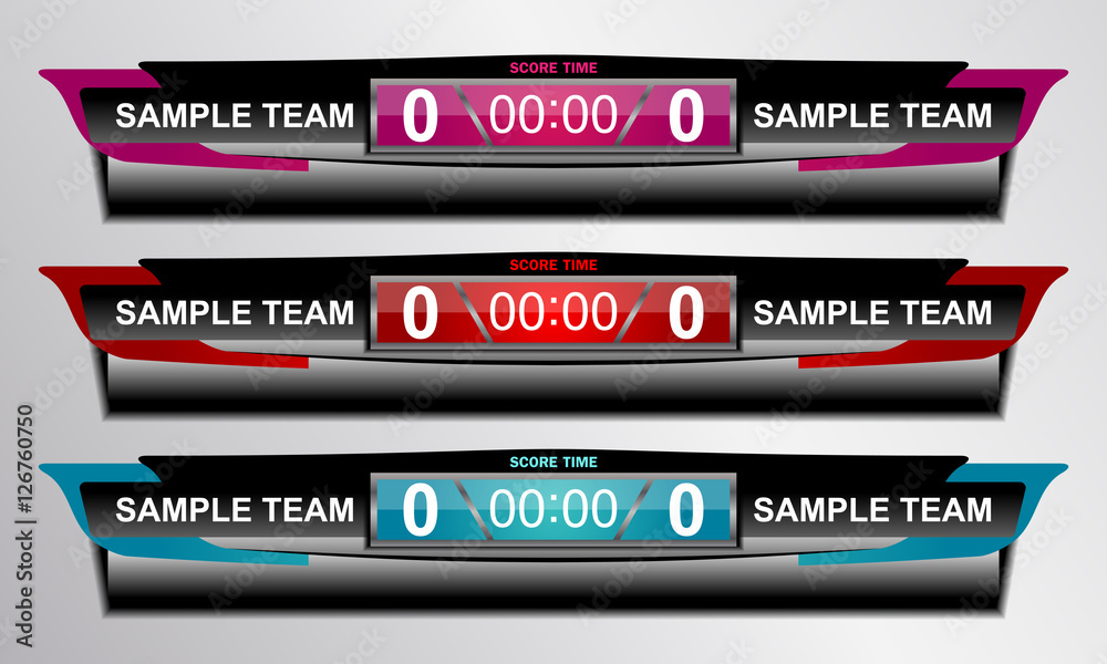 Fototapeta premium scoreboard sport game for football and soccer, vector illustration