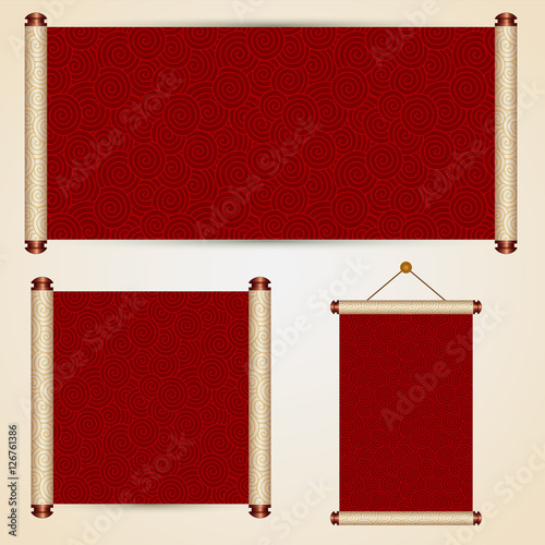 Various size of traditional chinese scroll