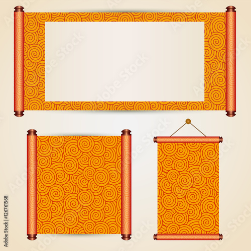 Various size of traditional chinese scroll