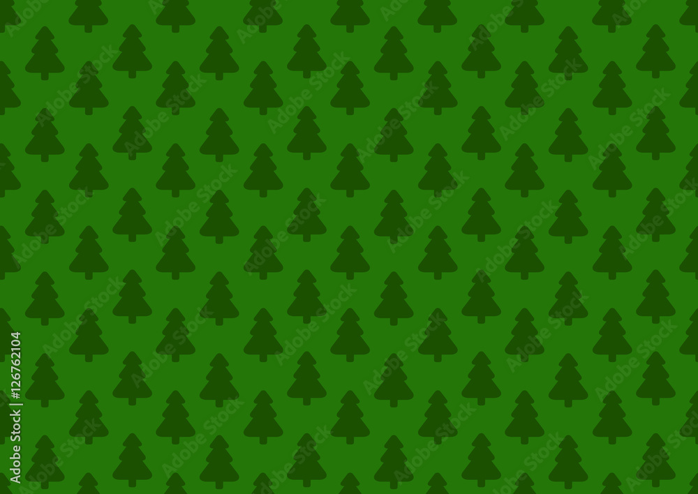 Pattern for wrapping paper. Christmas tree on a green background Pattern for wrapping paper. Christmas tree on a green background