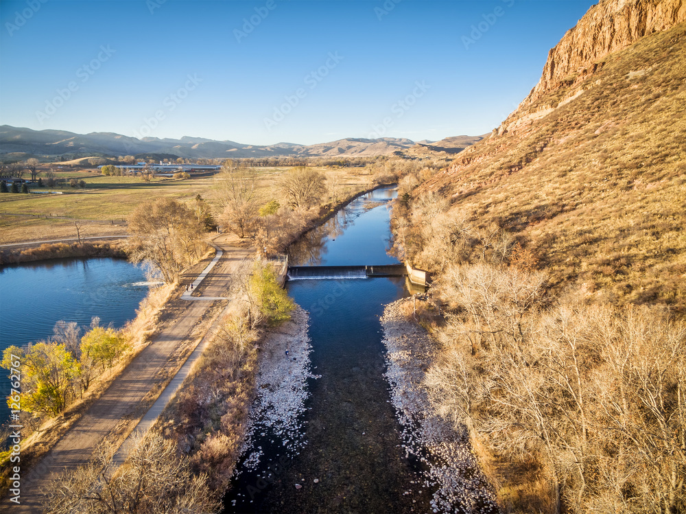 diversion dam on Poudre River