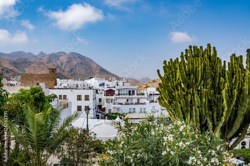 View of Mojacar, a small romantic town in Almeria province, Andalucia, Spain photo