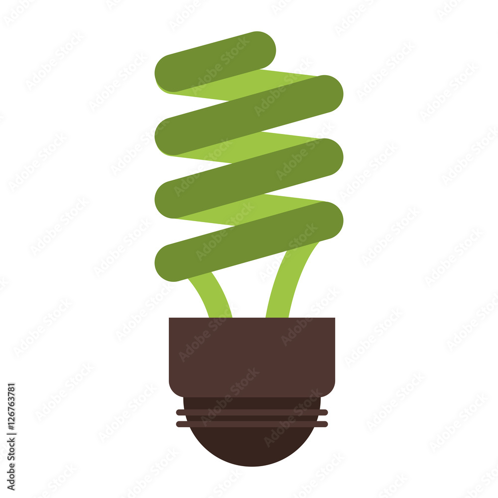 eco light bulb icon. Ecology renewable conservation and saving theme. Isolated design. Vector illustration eco light bulb icon. Ecology renewable conservation and saving theme. Isolated design. Vector illustration