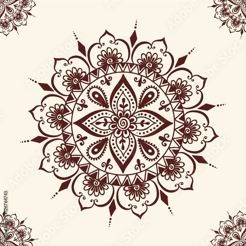 Mehendi pattern illustration