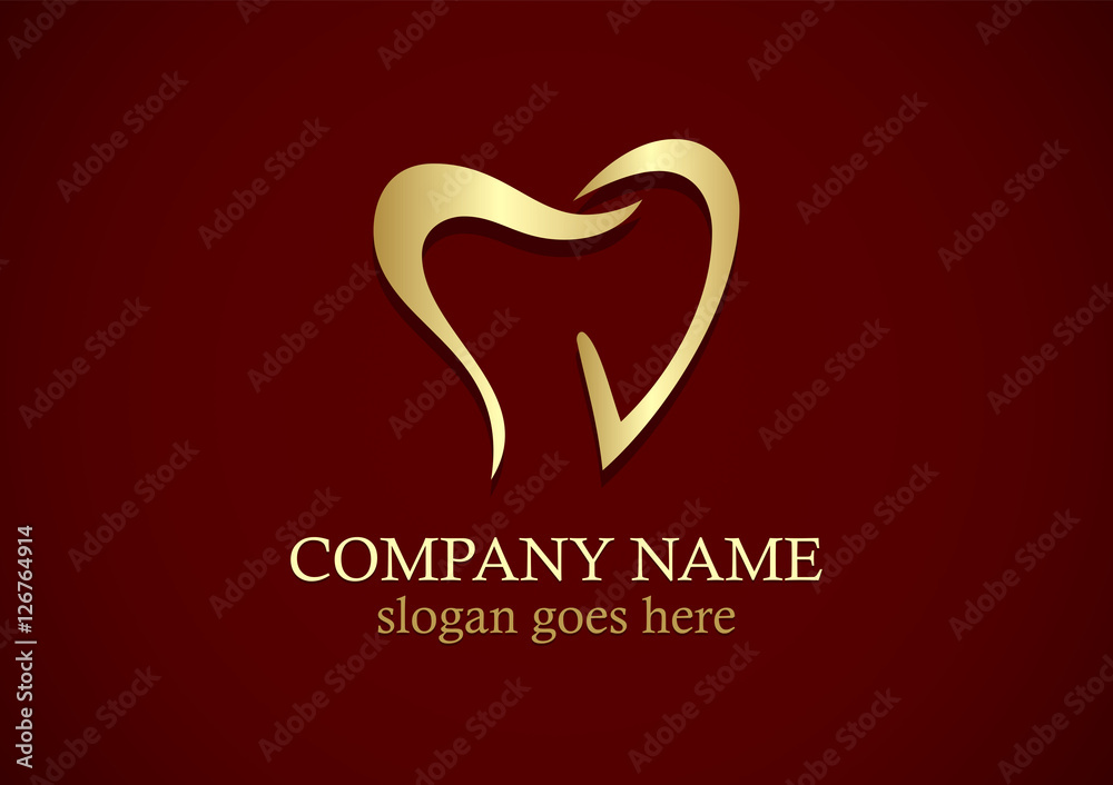 dental gold logo Stock Vector Adobe Stock