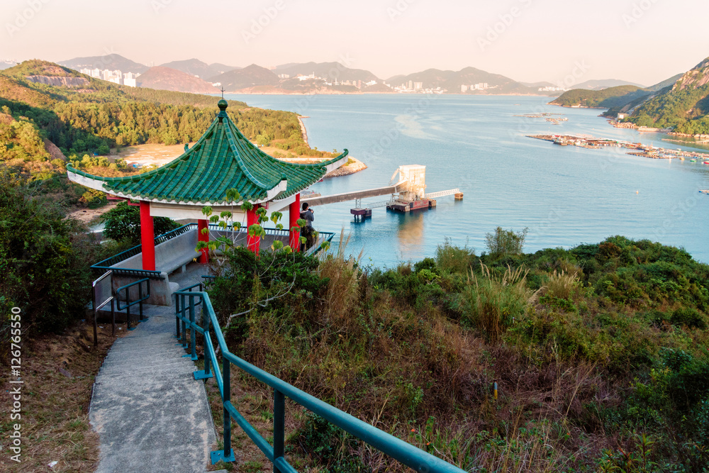 Obraz premium Sok Kwu Wan bay scenery from the Family Walk trail on Lamma Island, Hong Kong