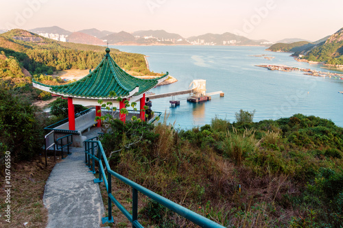 Sok Kwu Wan bay scenery from the Family Walk trail on Lamma Island, Hong Kong