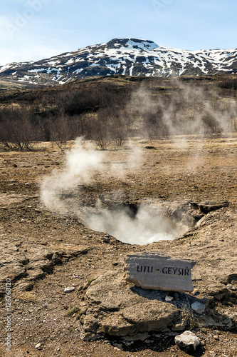 Litli Geysir. Little geyser in Iceland.