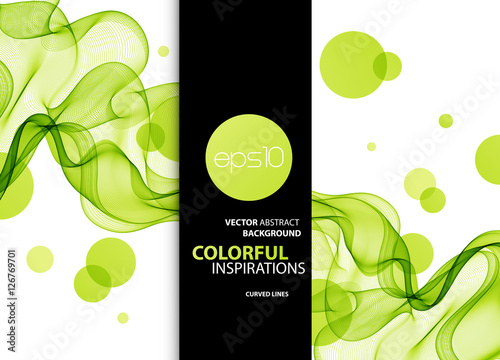 Abstract color wave design element