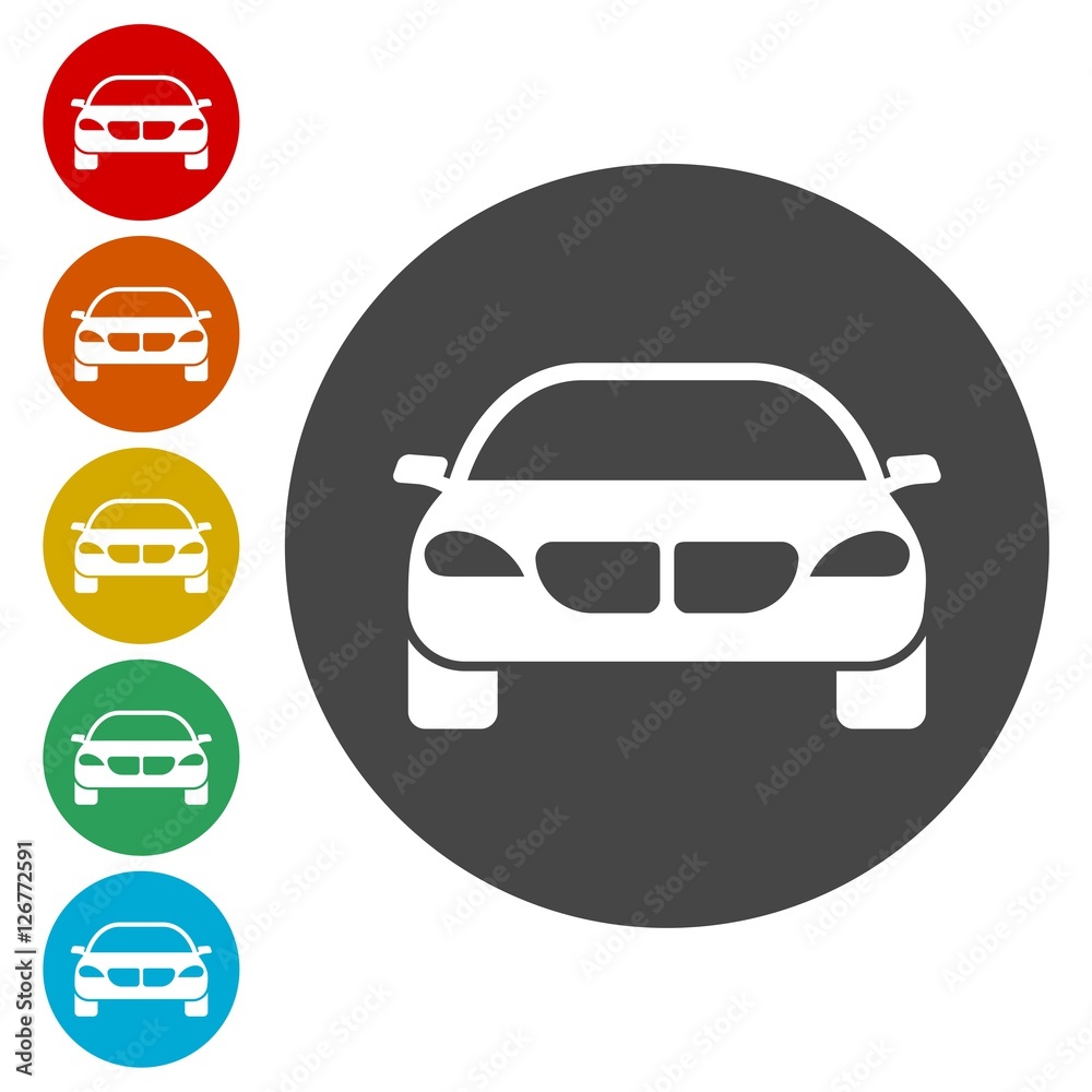 Car Simple icons set Car Simple icons set