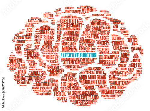 Executive Function Brain Word Cloud