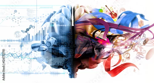 Obraz funkcje lewego i prawego mózgu