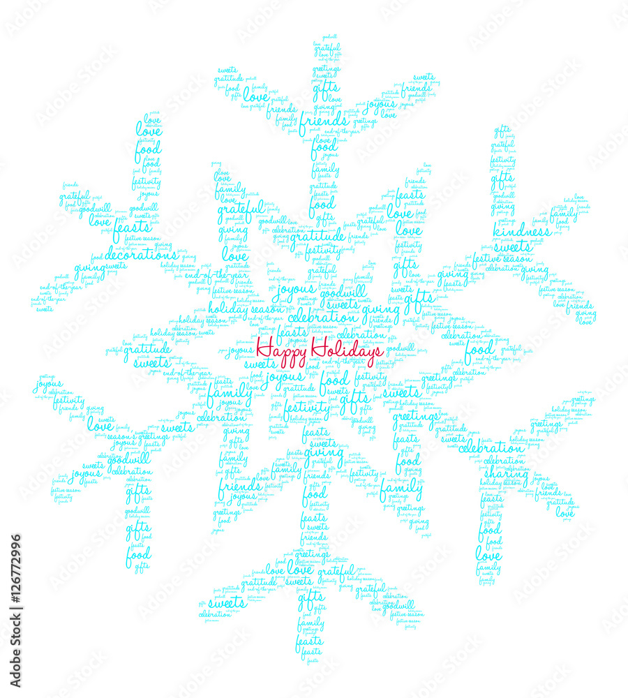 Happy Holidays Word Cloud