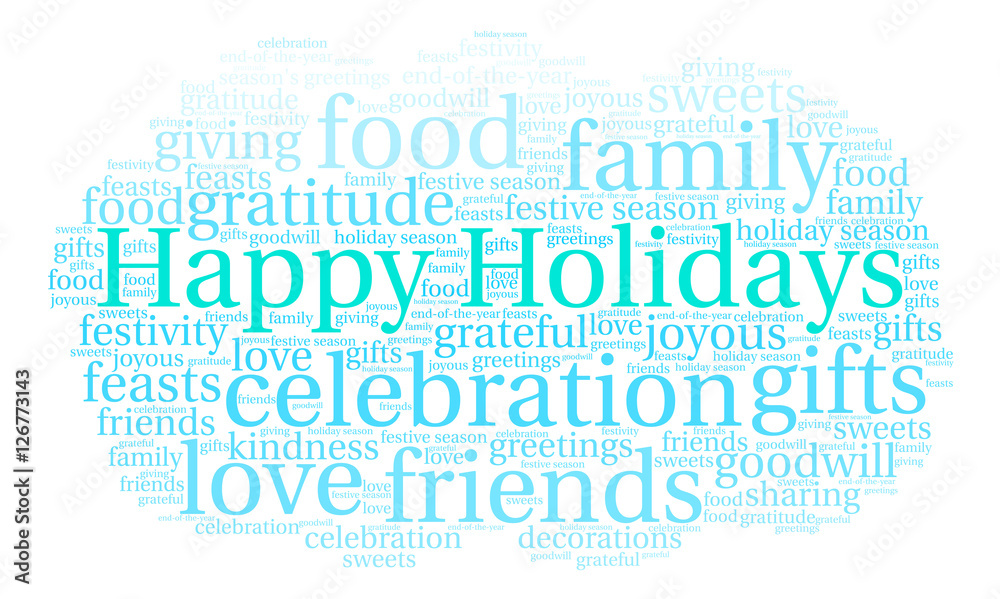 Happy Holidays Word Cloud Happy Holidays Word Cloud