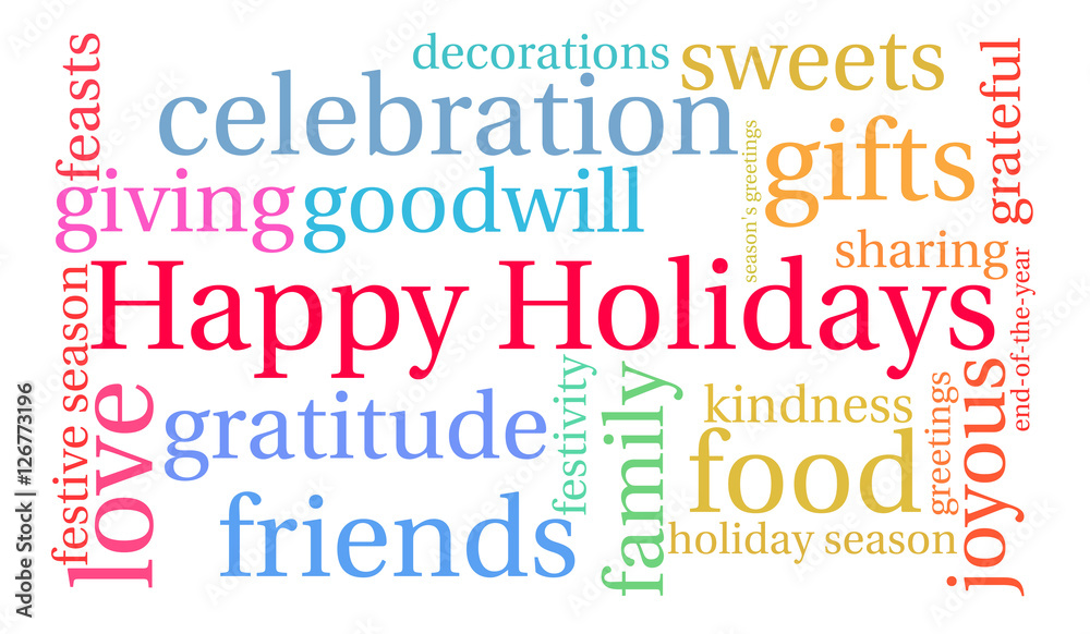 Happy Holidays Word Cloud